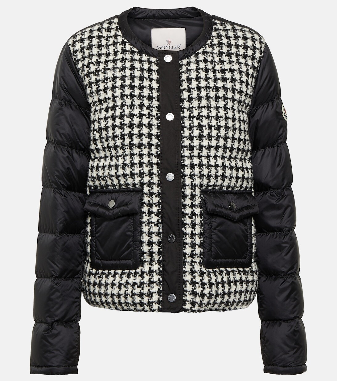 

Твидовый пуховик Becasse MONCLER, черный