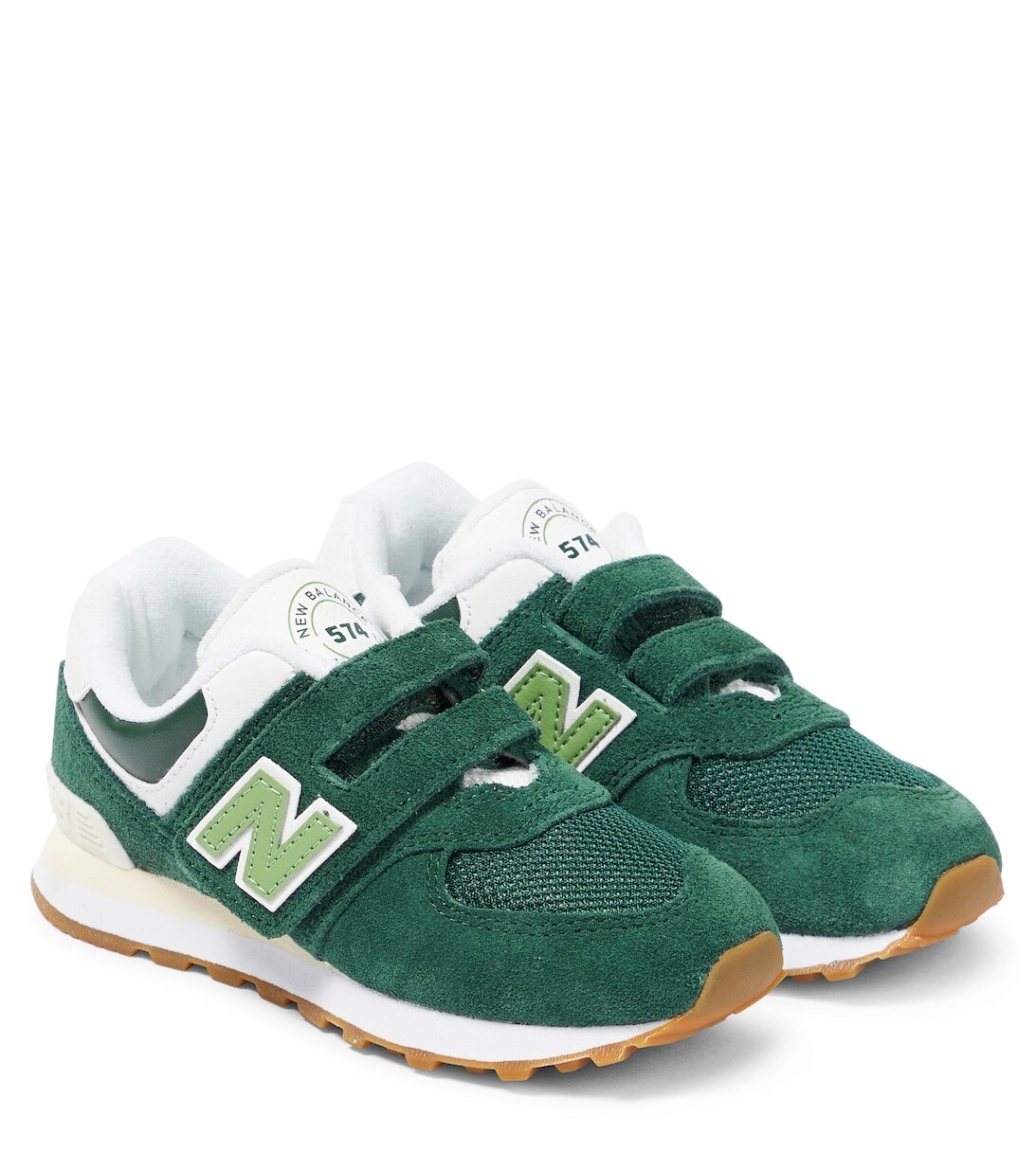 

Замшевые кроссовки 574 Core с крючками и петлями New Balance, зеленый