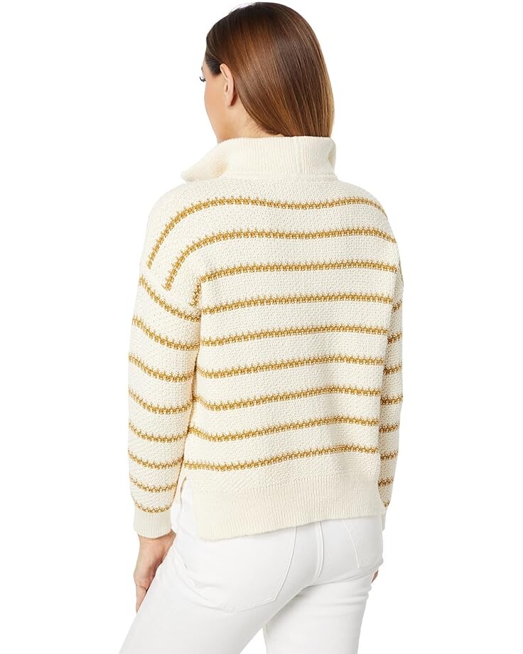 

Свитер Madewell Stripe Chelsea Button Mock Neck, цвет Antique Cream