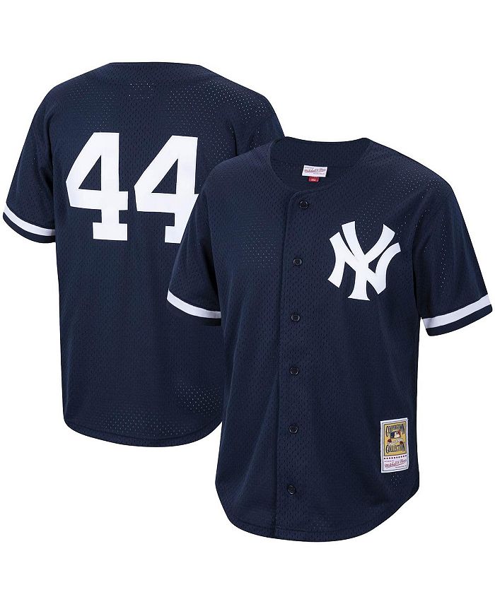 

Мужской темно-синий сетчатый тренировочный трикотаж Reggie Jackson New York Yankees Cooperstown Collection Mitchell & Ness, синий