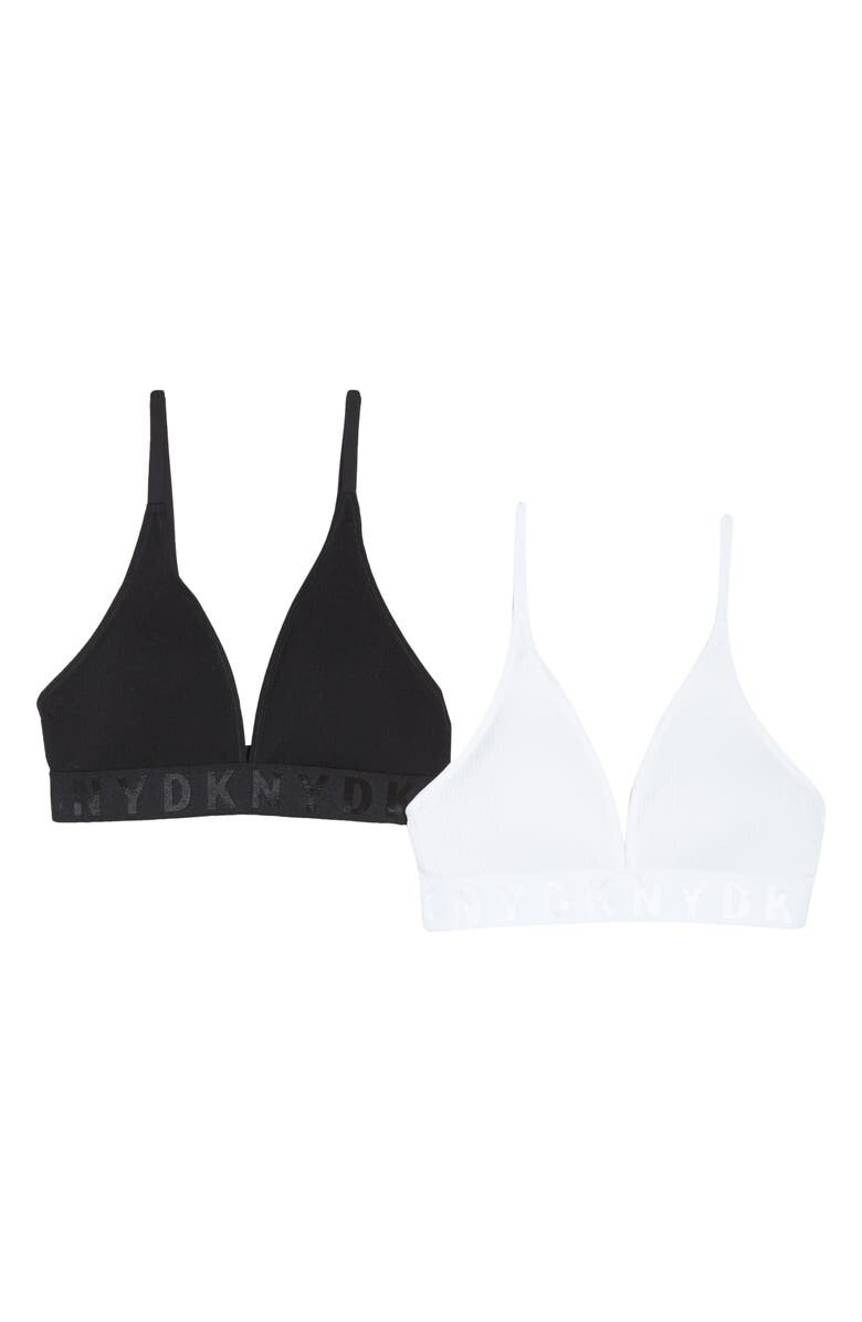

Бесшовный бюстгальтер без косточек Litewear из 2 пар в рубчик DKNY