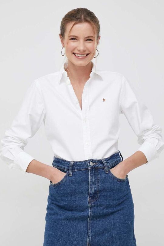 

Хлопковая рубашка Polo Ralph Lauren, белый
