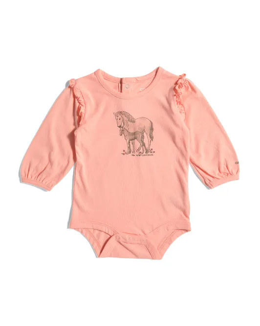 

Боди с длинными рукавами для маленьких девочек Carhartt, персиковый