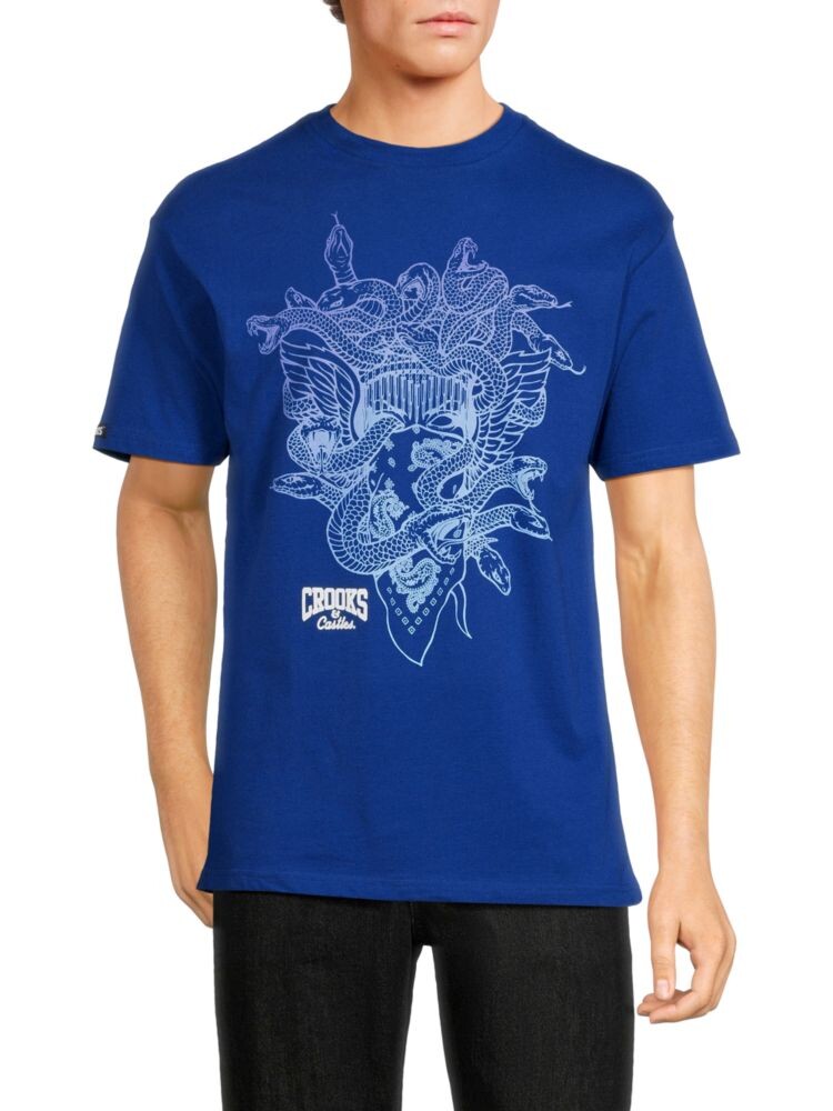 

Футболка с логотипом Outline Medusa Crooks & Castles, синий