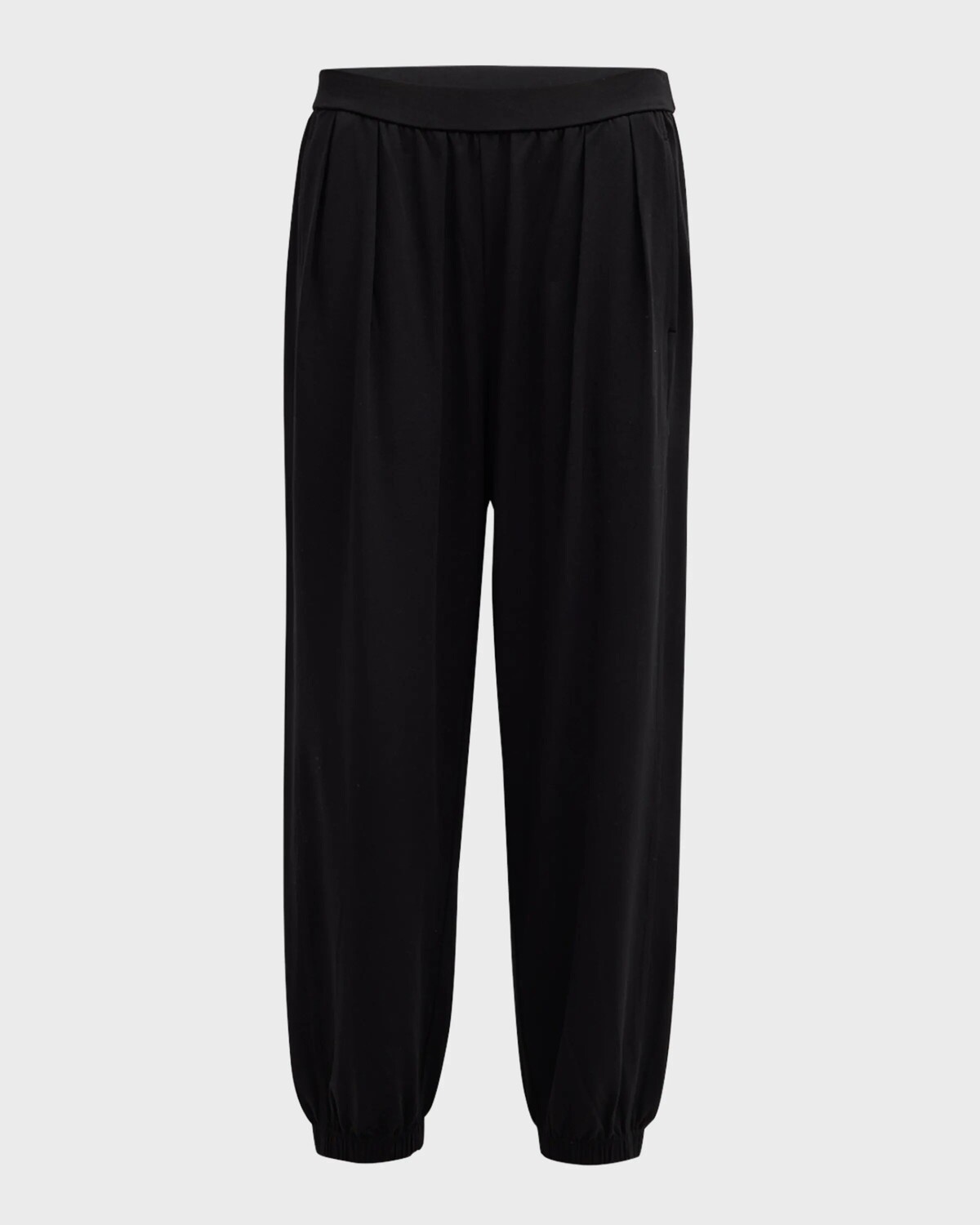 

Брюки-фонарики из плиссированного эластичного джерси Eileen Fisher, черный