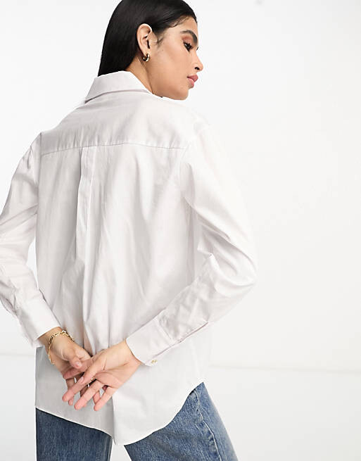 

Белая рубашка бойфренда из поплина River Island