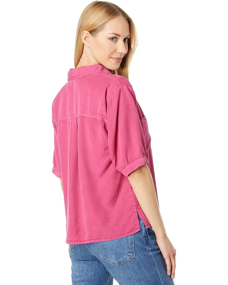 

Рубашка Mod-o-doc Tencel 1/2 Sleeve Swing Cropped Shirt, цвет Frequency