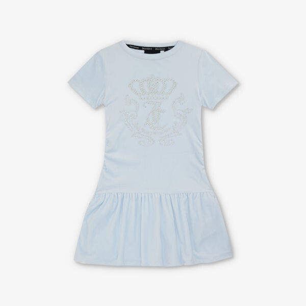 

Платье из стрейч-велюра diamante с короной, 7-15 лет Juicy Couture, цвет heather