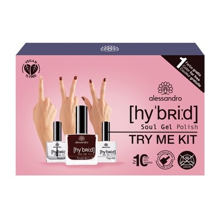 

Гибридный лак для ногтей Try Me Set Rouge Noir, Alessandro