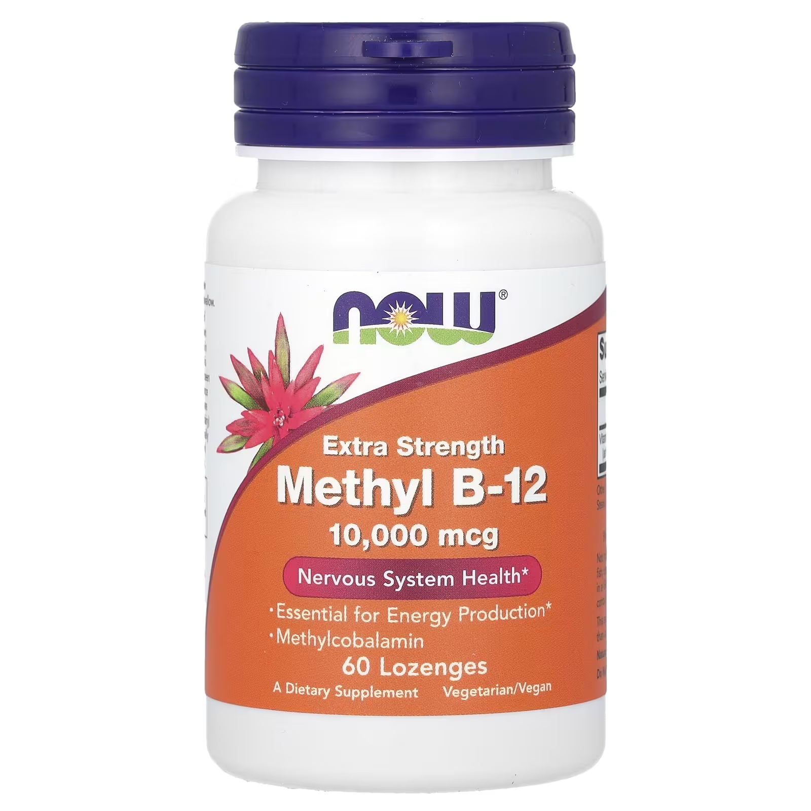 Метил B-12 Now Foods Extra Strength, 60 пастилок витамин b12 1000мкг carlson labs 90 таблеток лимон добавка для иммунитета мозга нервной системы для взрослых мужчин и женщин