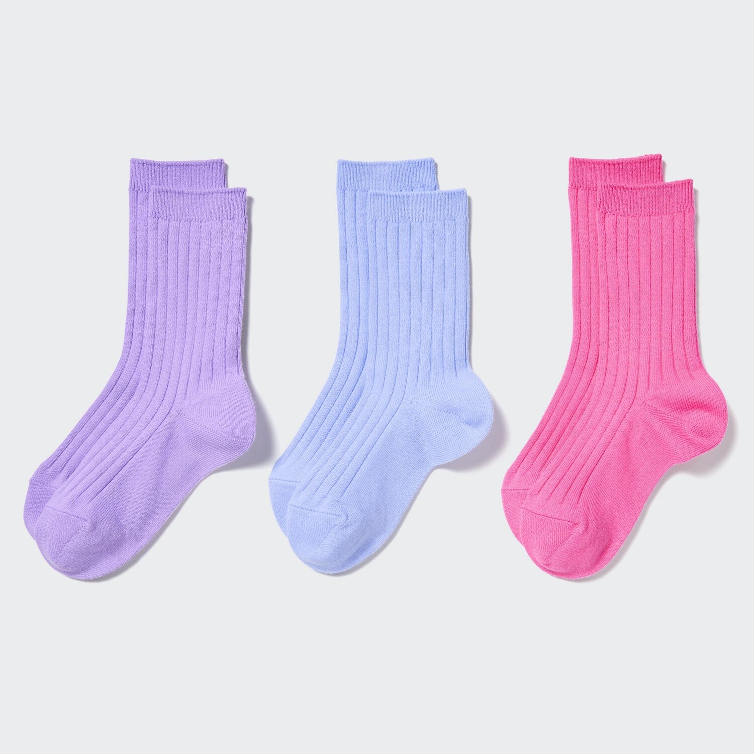 

Детские разноцветные носки (три пары) Uniqlo, фиолетовый