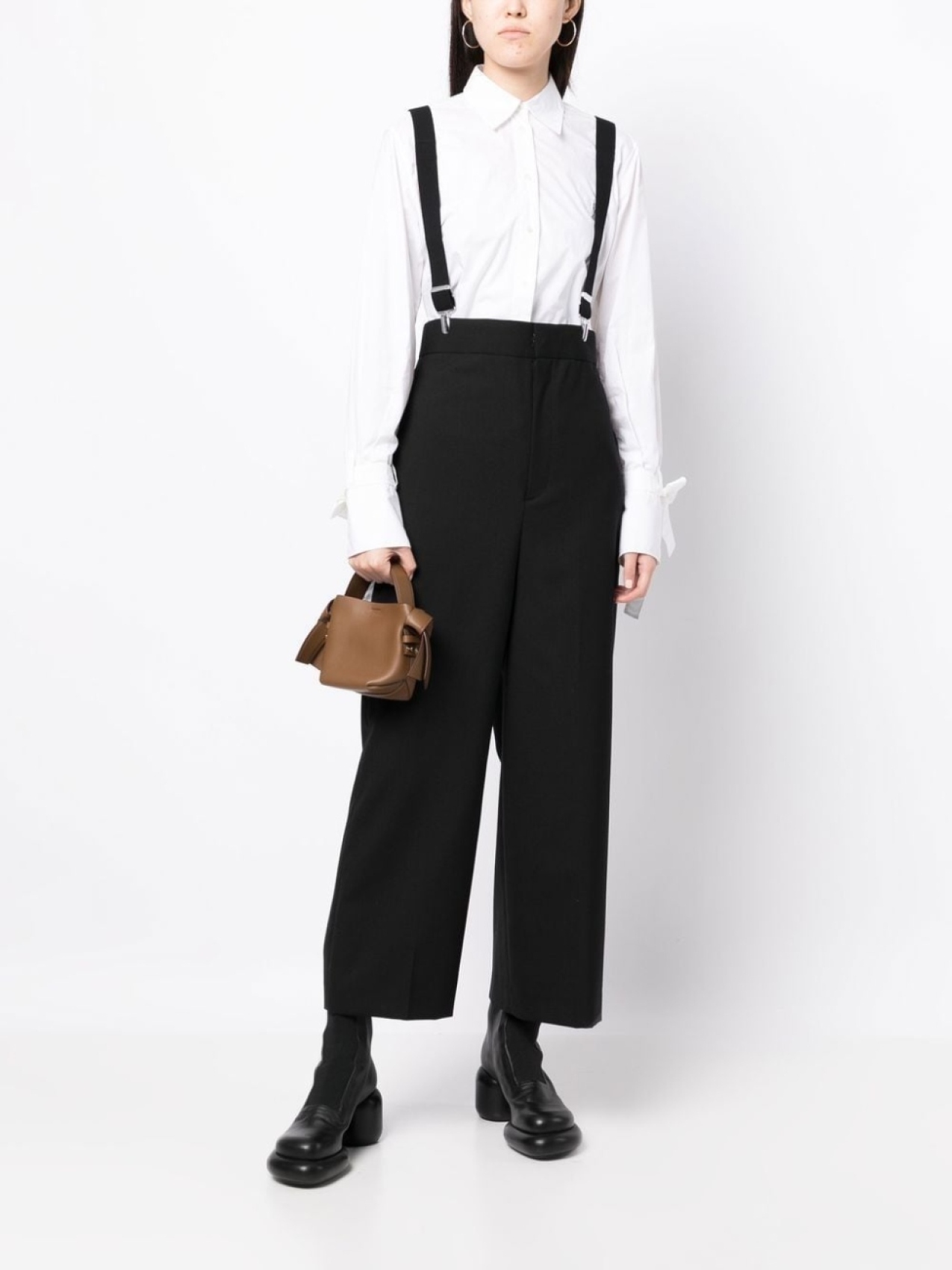 

Enföld high-waisted cropped trousers, черный