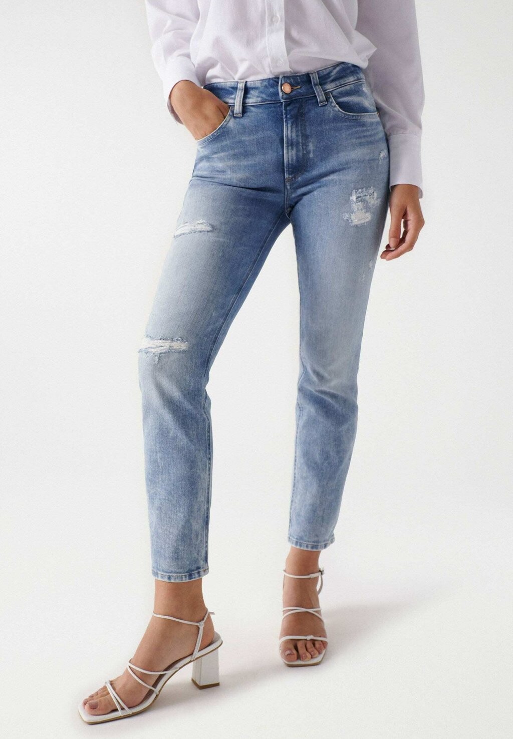 

Узкие джинсы синего цвета Salsa Jeans, синий