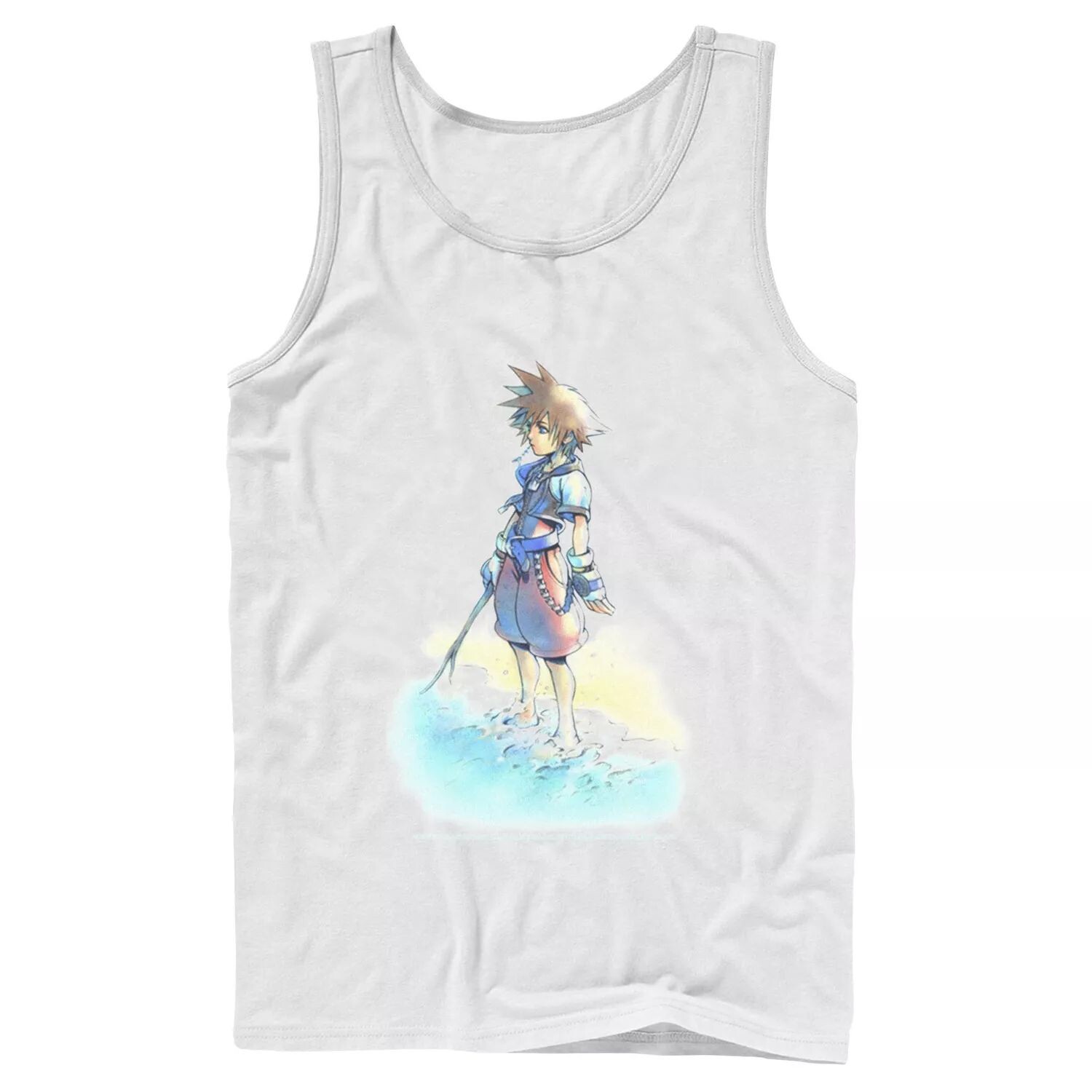 Мужская майка Disney Kingdom Hearts Sora Beach Sketch Licensed Character