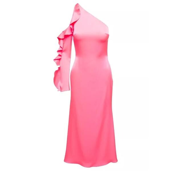 

Платье monoshoulder dress with ruches detailing in a David Koma, розовый