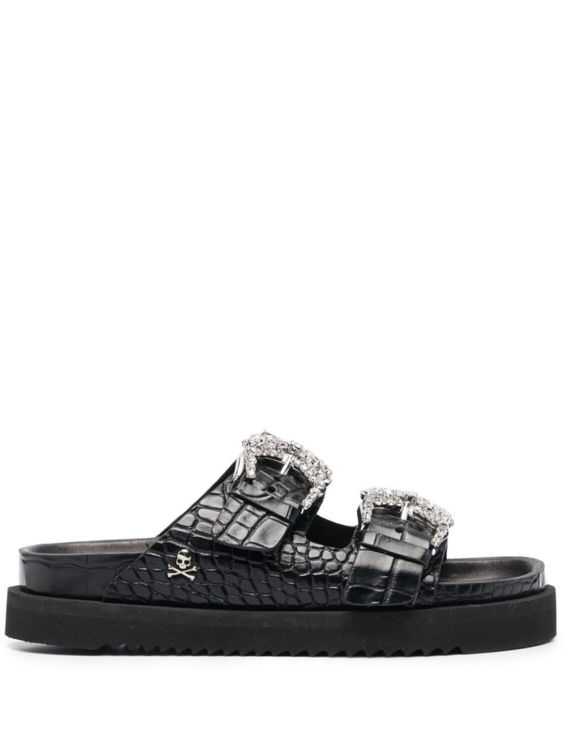 

Philipp Plein шлепанцы с кристаллами, черный