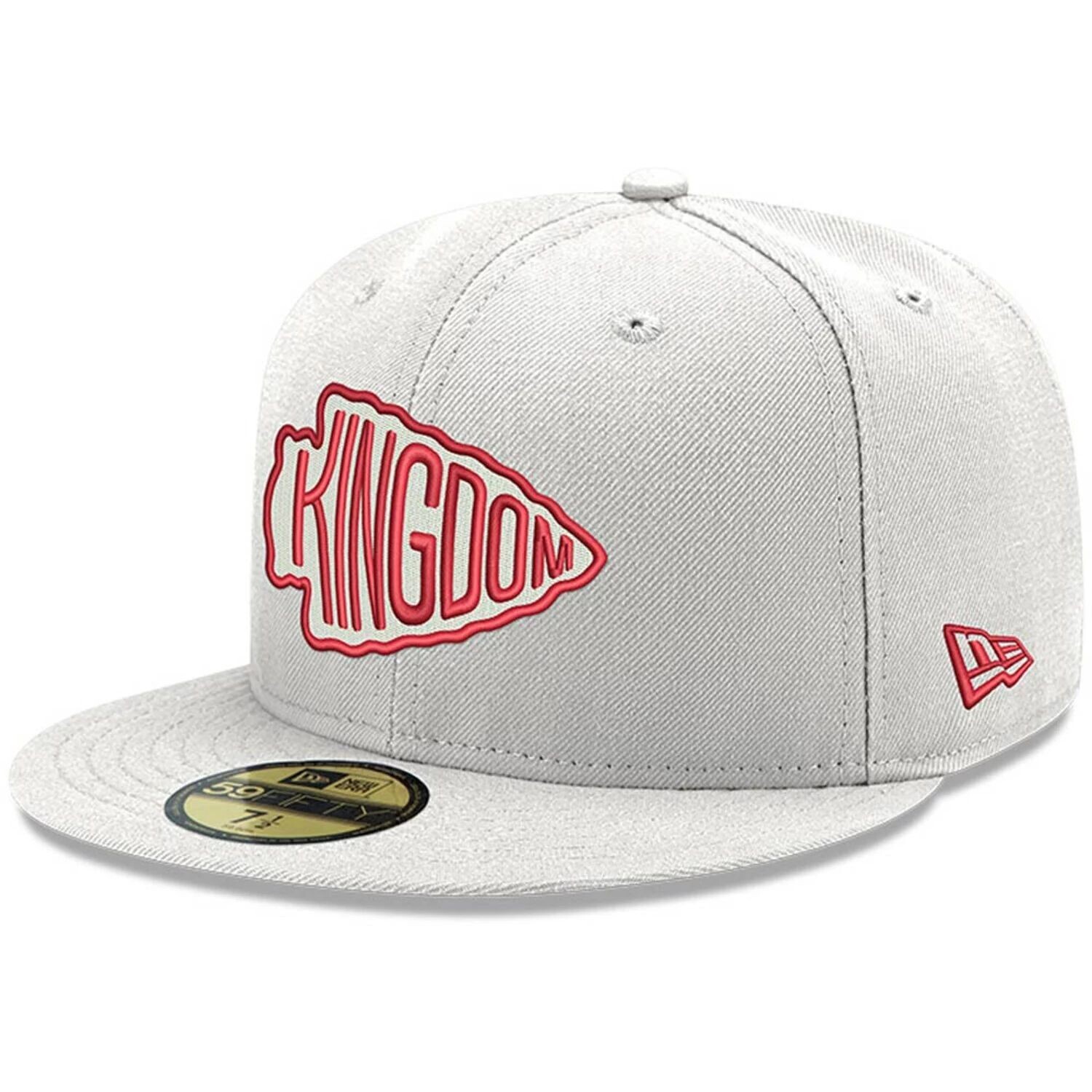 

Мужская облегающая шляпа New Era White Kansas City Chiefs Kingdom Omaha 59FIFTY