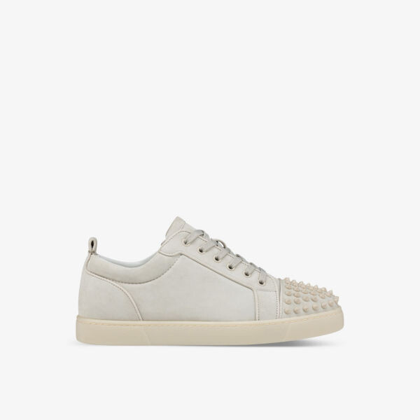 

Кожаные низкие кеды Louis Junior Spikes Orlato с шипами Christian Louboutin, цвет albatre