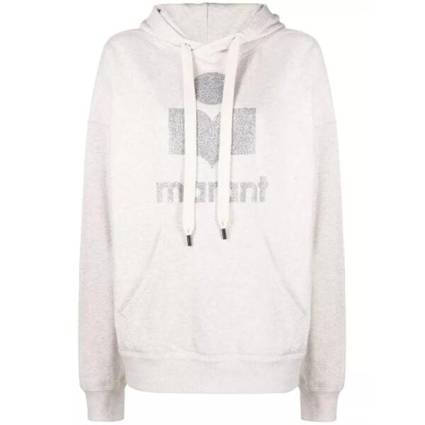 

Футболка logo-print light hoodie Etoile Isabel Marant, серый