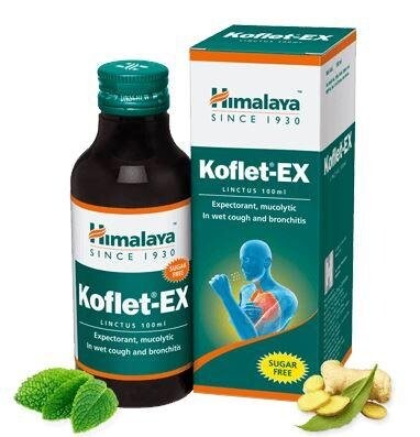 

Koflet EX Himalaya сироп от влажного кашля БАД, 100 мл