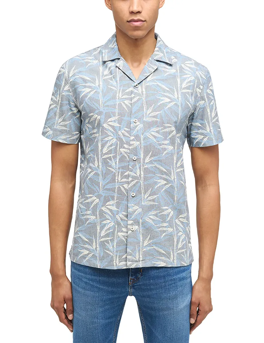 

Рубашка MUSTANG с короткими рукавами "Style Collin AOP Shirt", синий