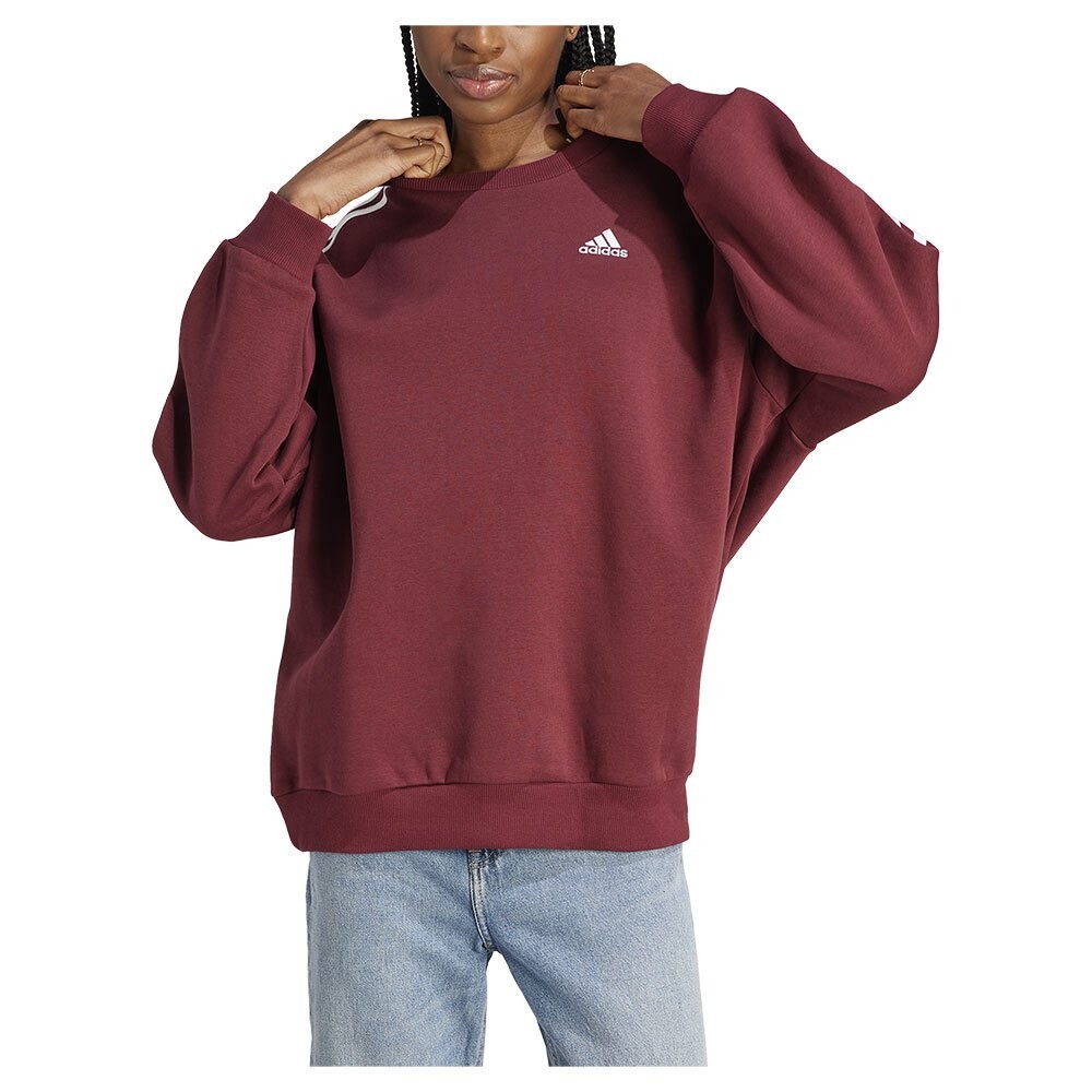 

Толстовка adidas Essentials 3 Stripes Oversized Fleece, красный
