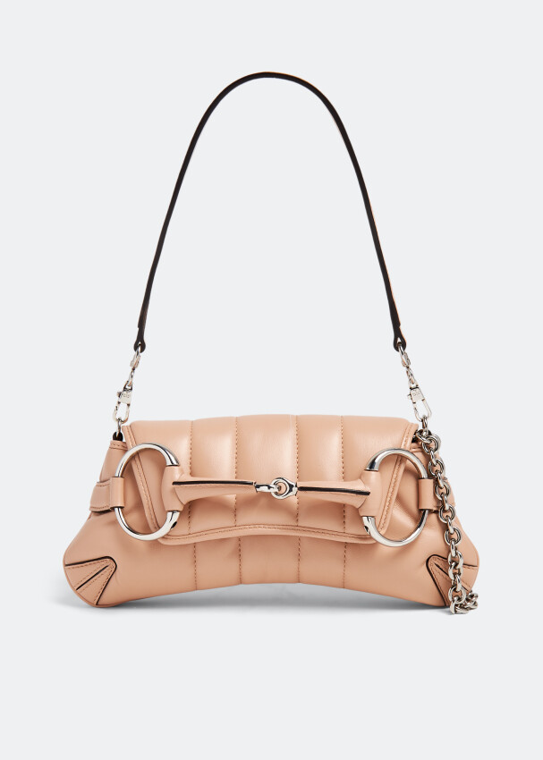 

Сумка через плечо Gucci Horsebit Chain Small, бежевый