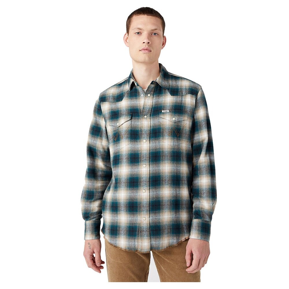 

Рубашка с длинным рукавом Wrangler Western, зеленый
