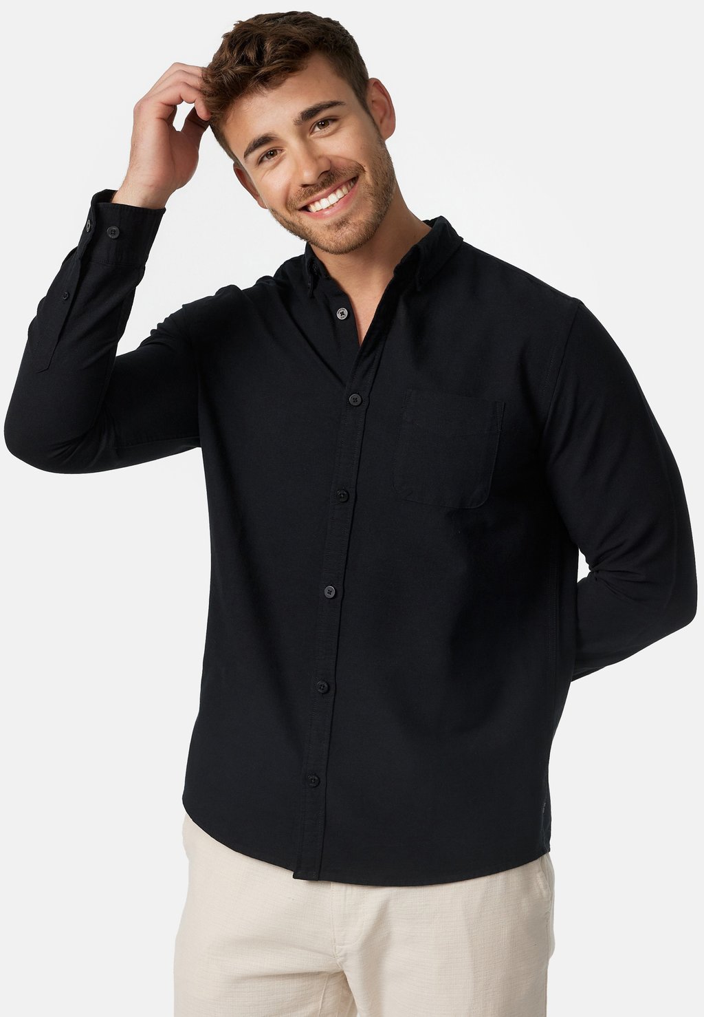 Рубашка LANGARM KEPNER INDICODE JEANS, цвет ultra black