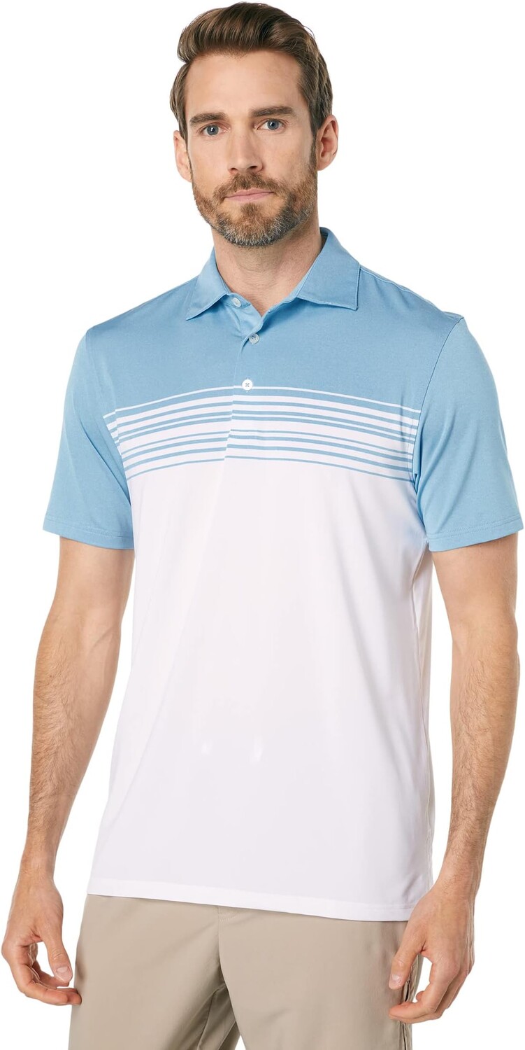 

Рубашка-поло Driver Eaton Stripe Performance Polo Southern Tide, цвет Heather Heritage Blue