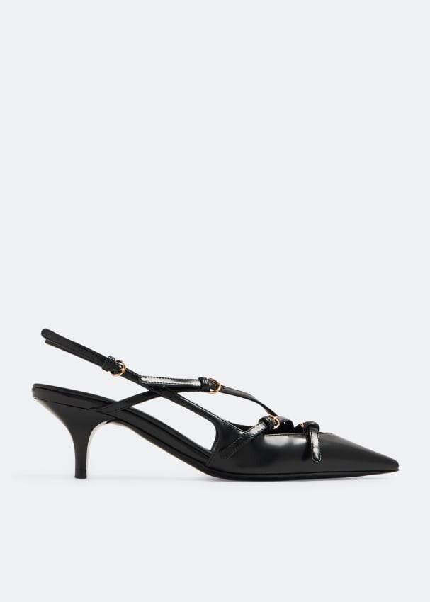 Туфли Miu Miu Buckle Slingback, черный