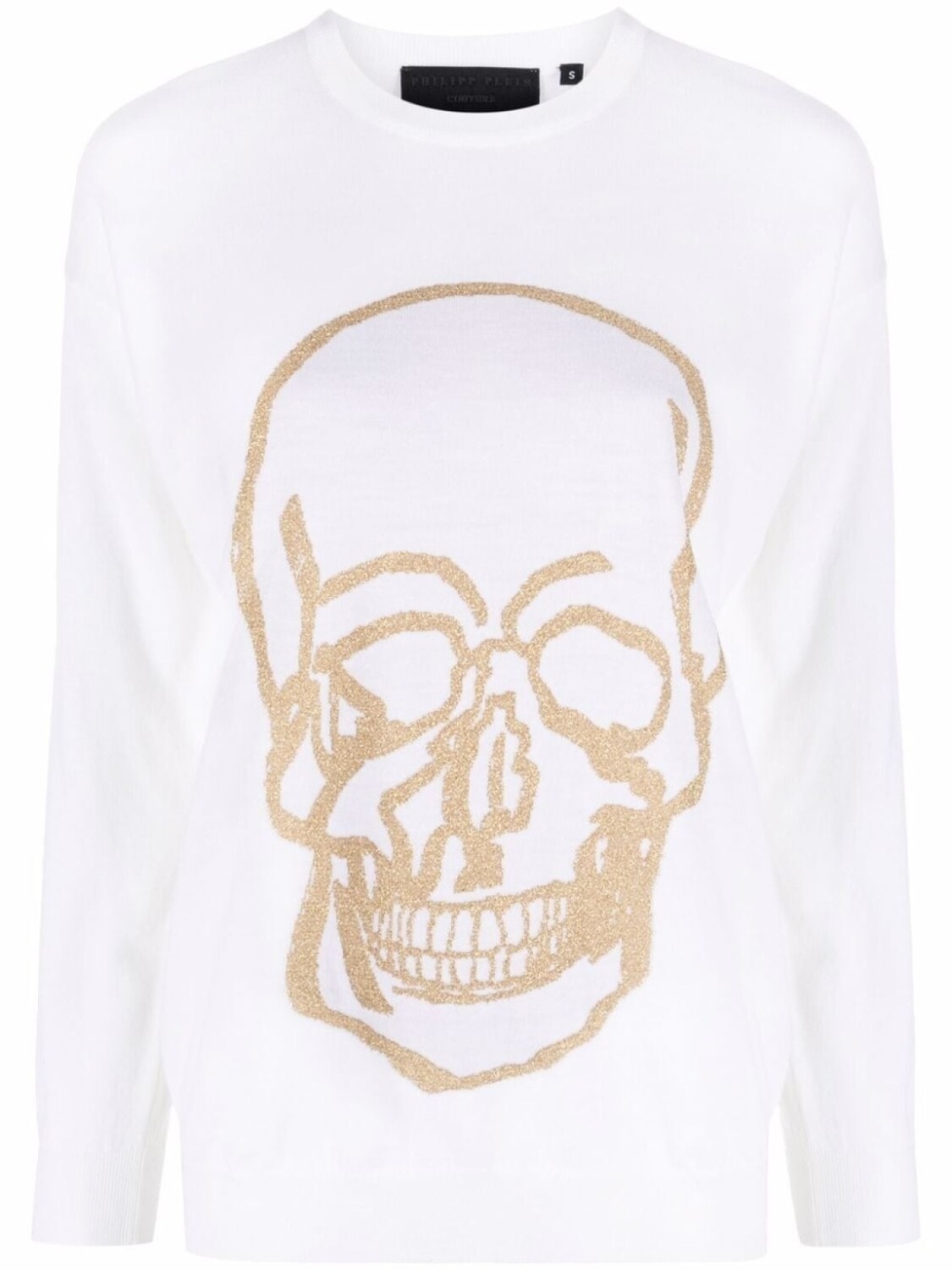 

Philipp Plein джемпер с принтом Skull, белый