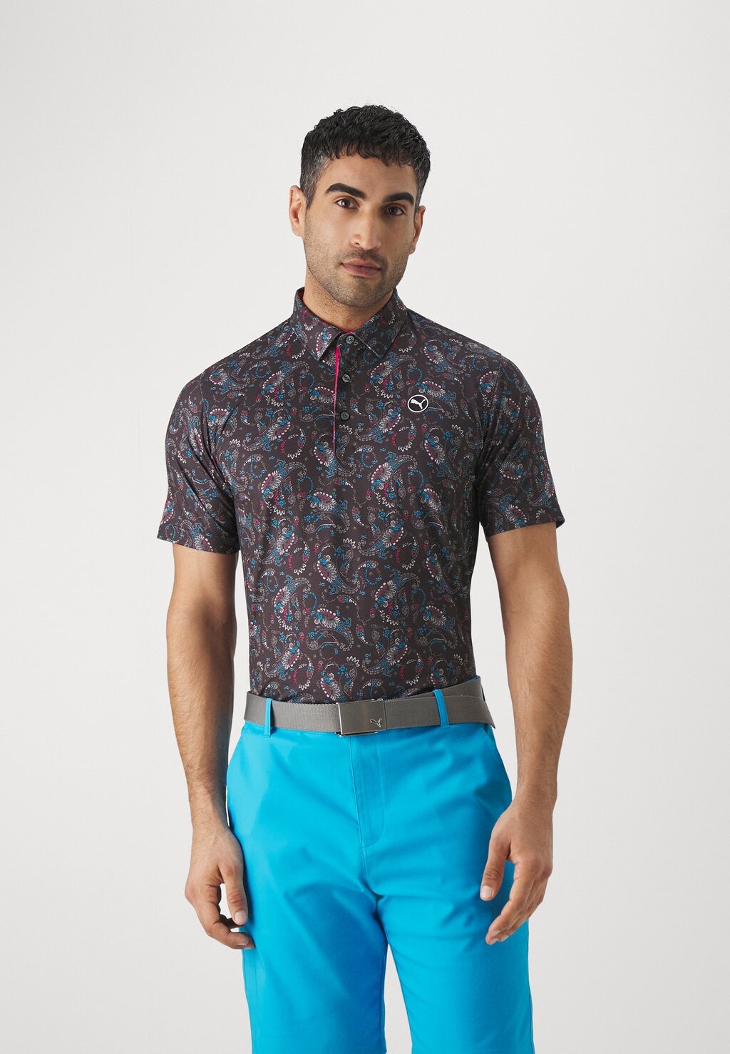

Поло Cloudspun Puma Golf, цвет puma black-aqua blue