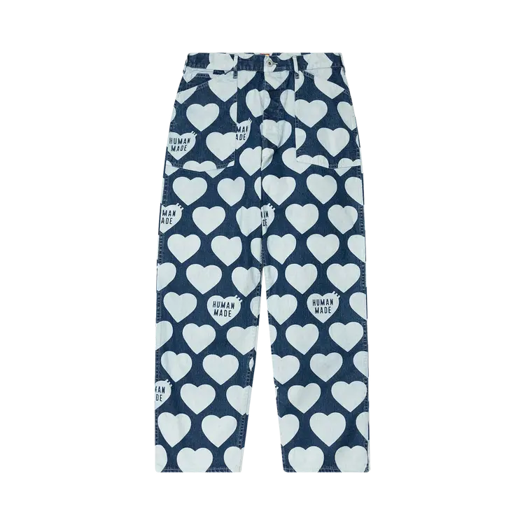 

Брюки Human Made Heart Baggy Denim 'Indigo', синий
