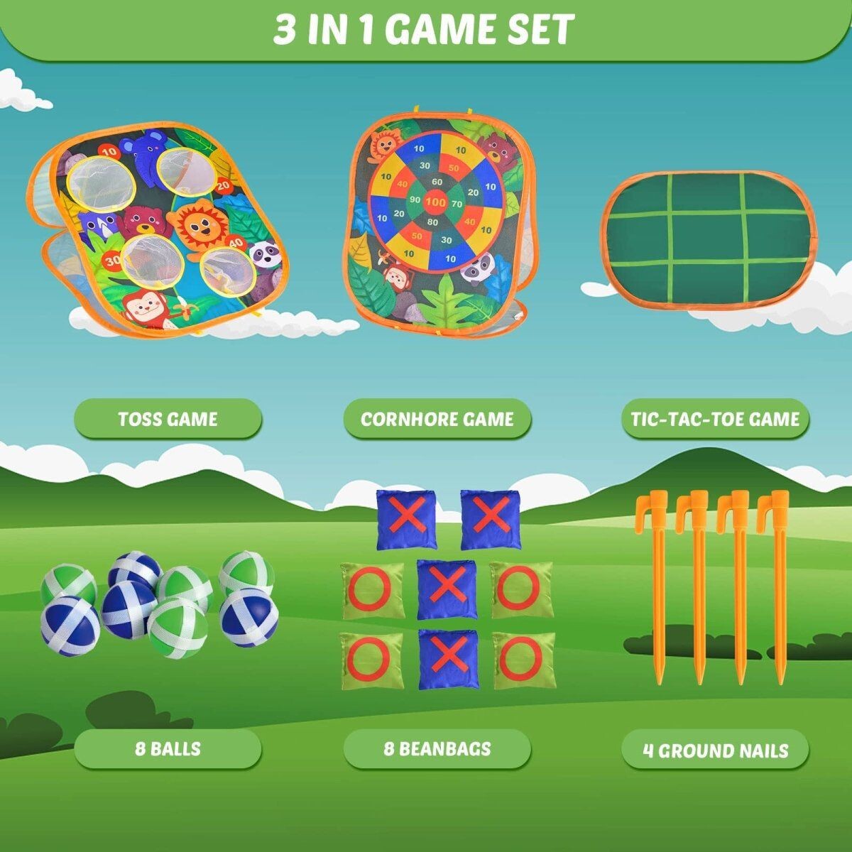

Набор игрушек 3-в-1 для малышей Popfun