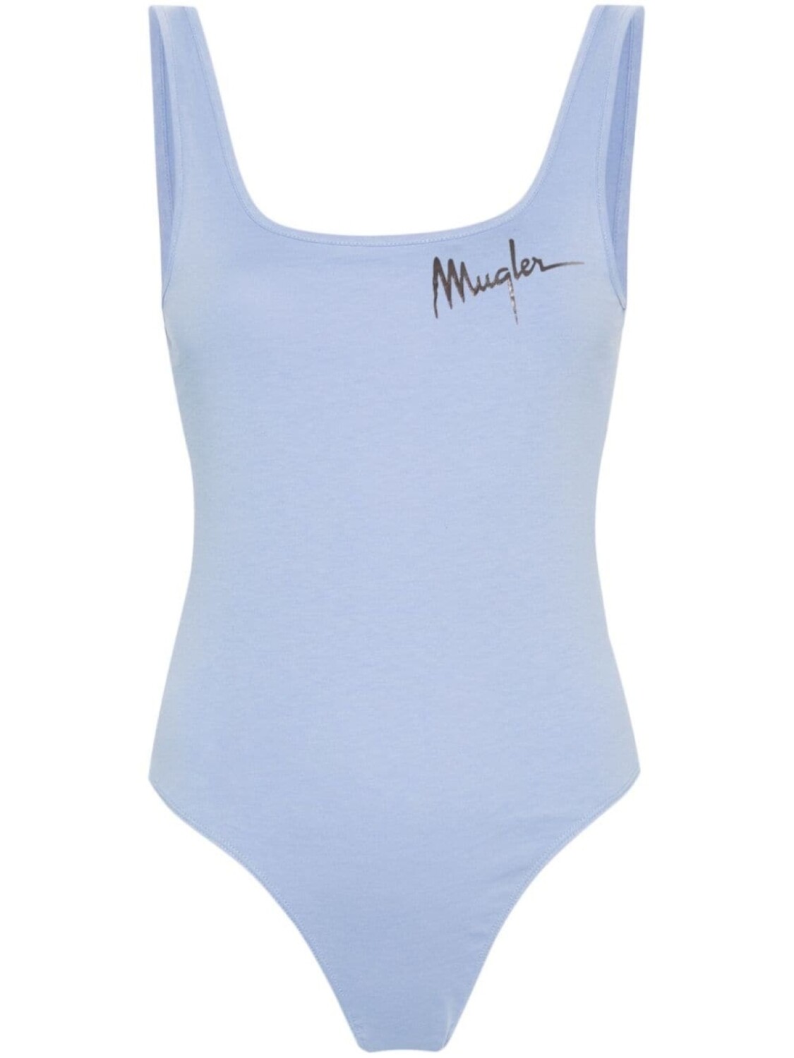 

Mugler боди с логотипом, синий