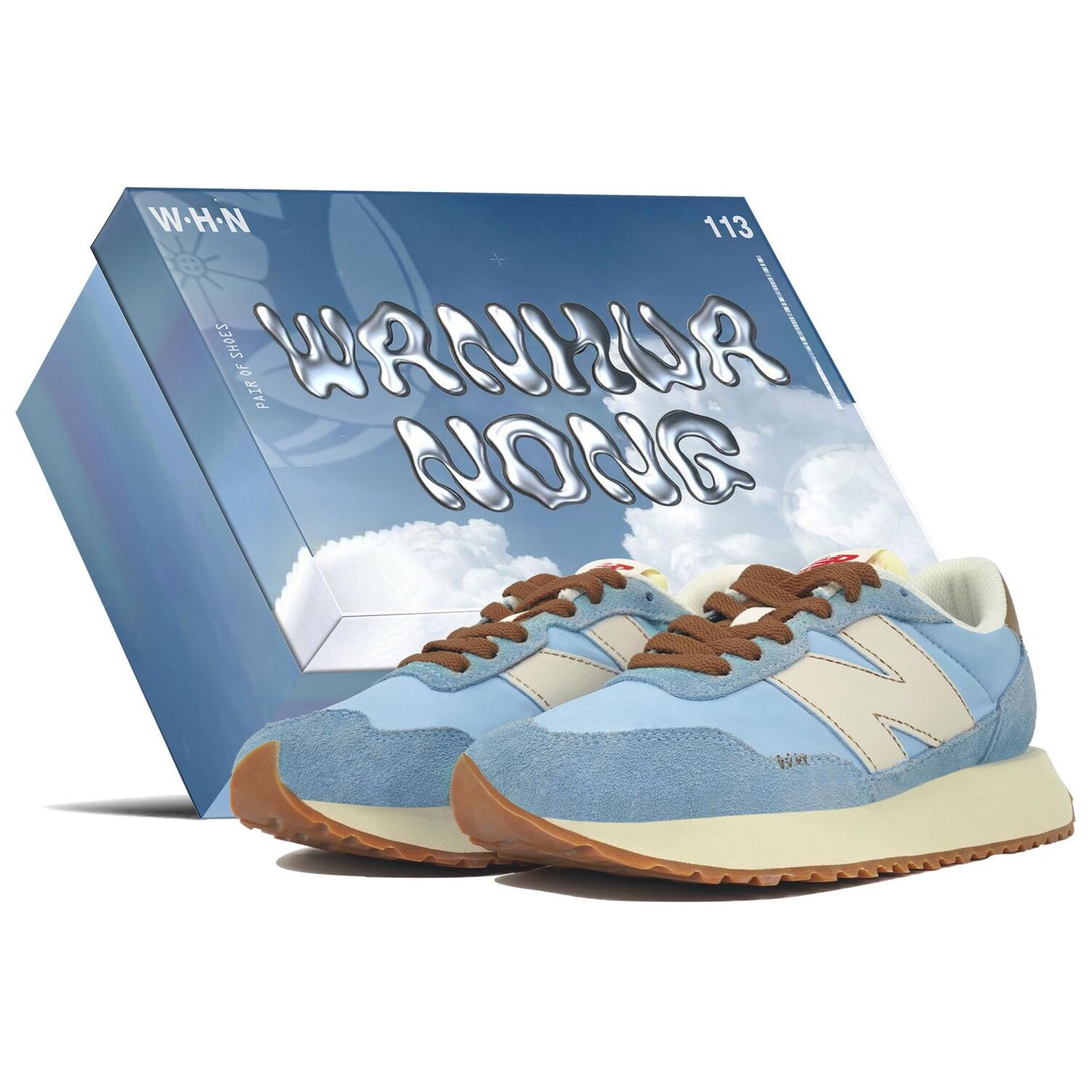 

Кроссовки NB 237 унисекс с низким верхом, цвет белый/коричневый New Balance