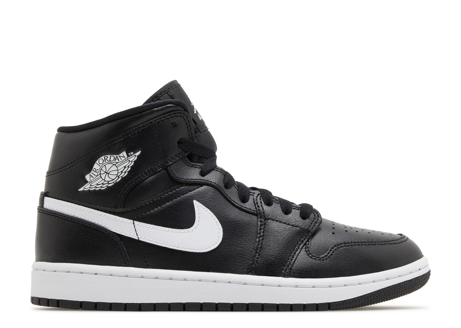 

Кроссовки Air Jordan Wmns Air Jordan 1 Mid 'Black White', черный