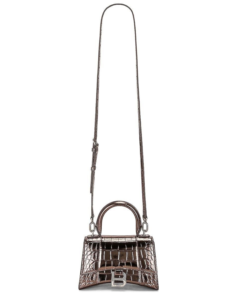 

Сумка кросс-боди Balenciaga Xs Hourglass Top Handle, цвет Dark Bronze