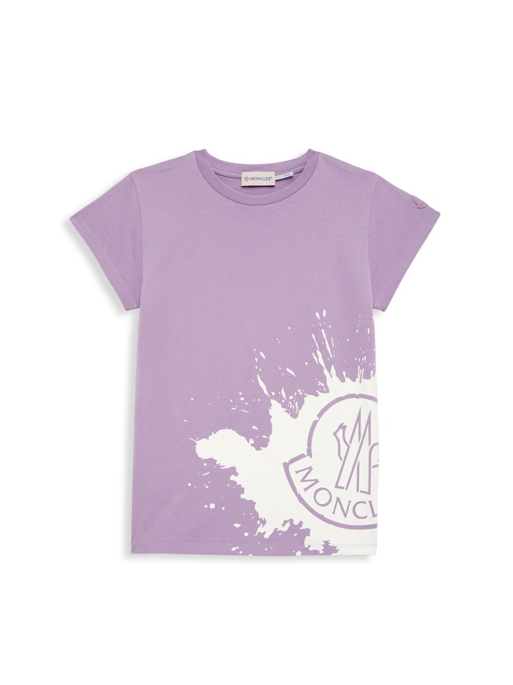

Футболка с логотипом Little Girl's & Girl's Paint Splatter Moncler, фиолетовый