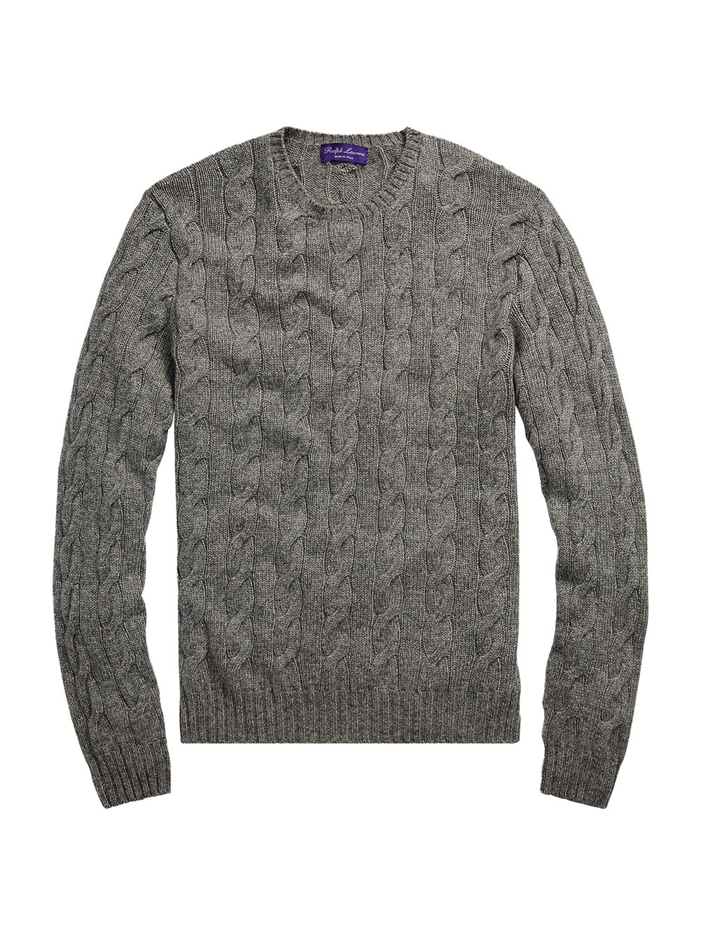 Вязаный кашемировый свитер Ralph Lauren Purple Label, серый