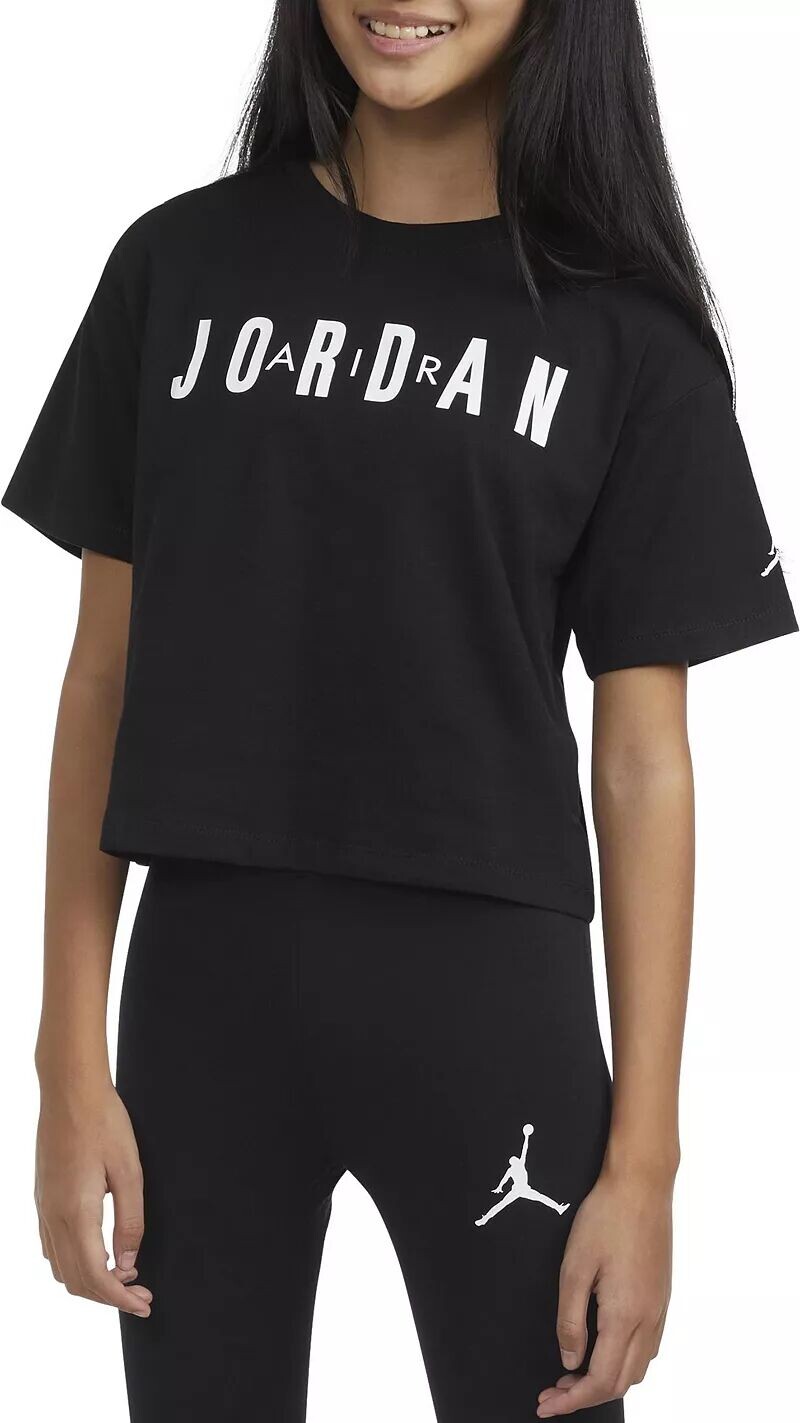 

Свободная футболка Jordan Post-Up для девочек, черный