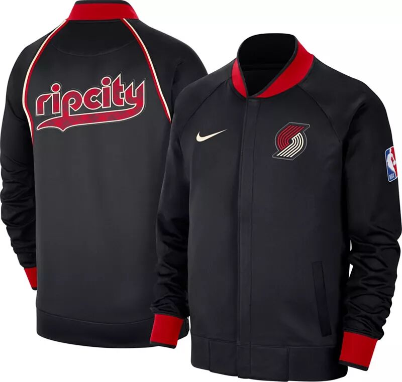 

Мужская черная куртка с молнией во всю длину Nike Showtime City Edition Portland Trail Blazers 2023-24