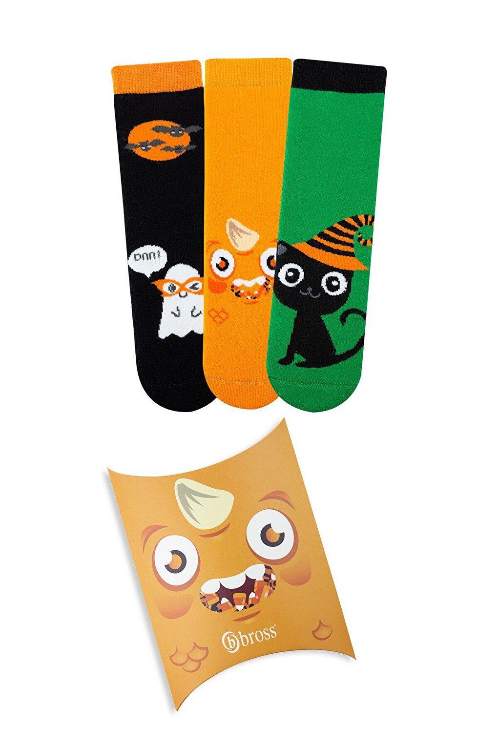 Детские носки-полотенца в упаковке из трех предметов на Хэллоуин Bross, смешанный ассортимент
