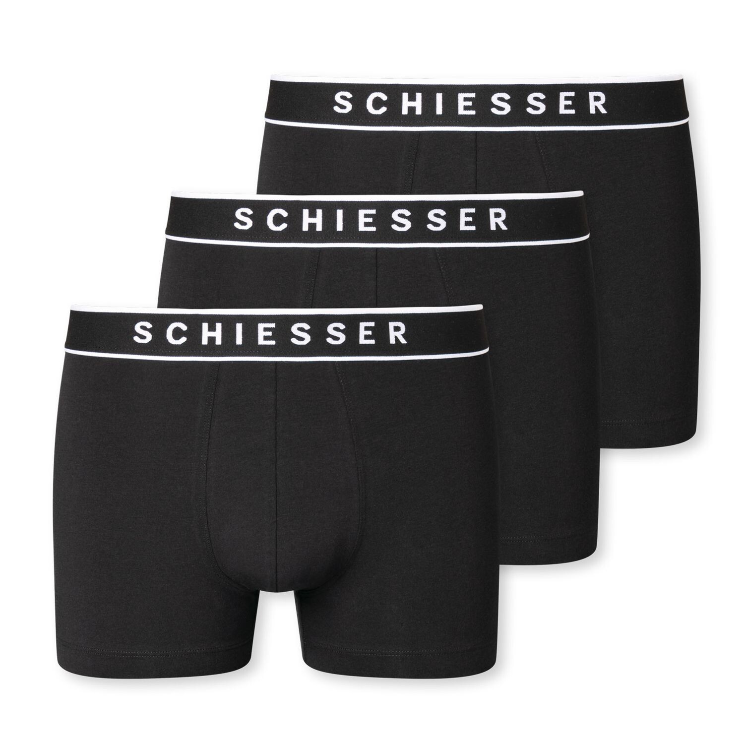 Боксеры Schiesser Boxershorts 3 шт, черный