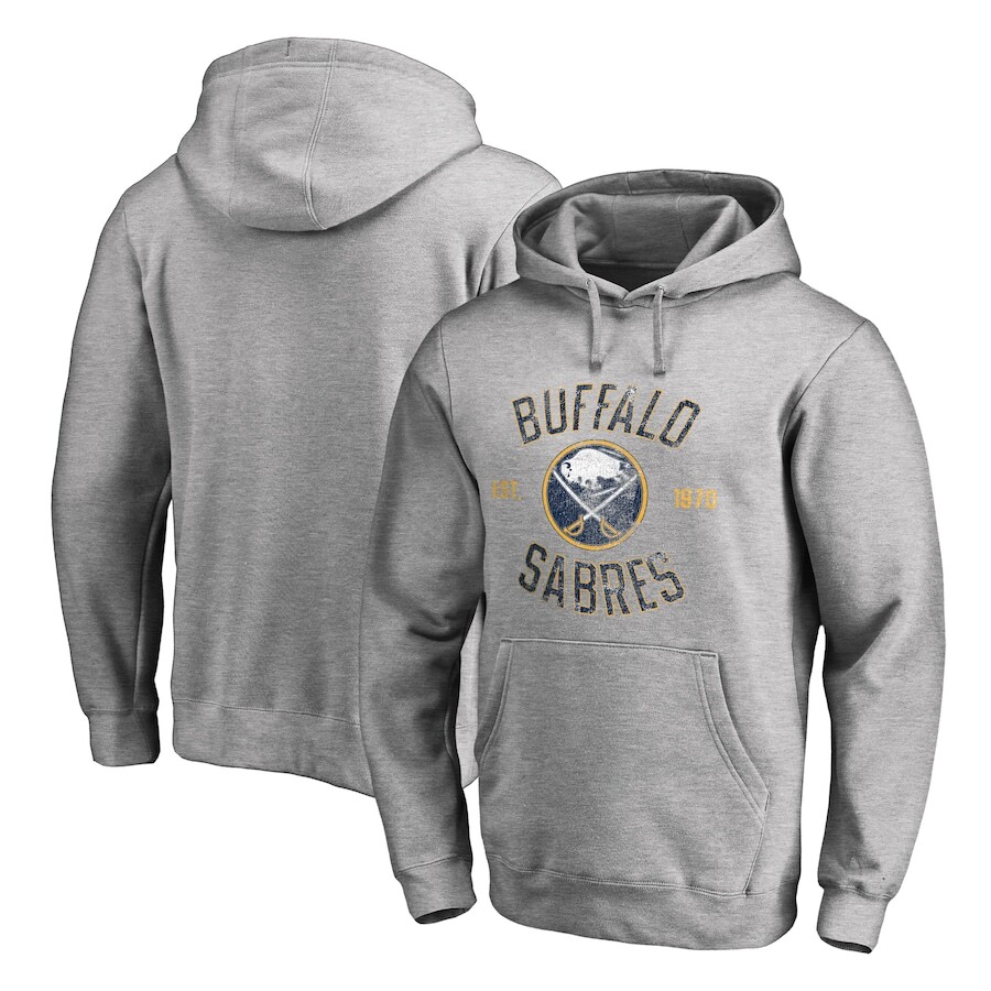 

Пуловер с капюшоном Fanatics Branded Buffalo Sabres, пепельный
