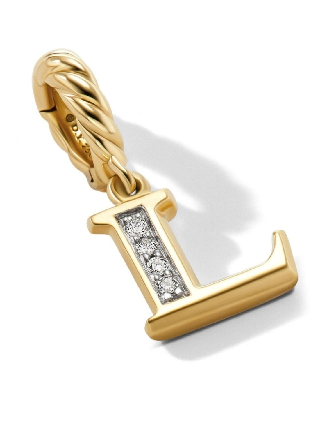 

Подвеска Initial L из желтого золота с бриллиантами David Yurman, золотой