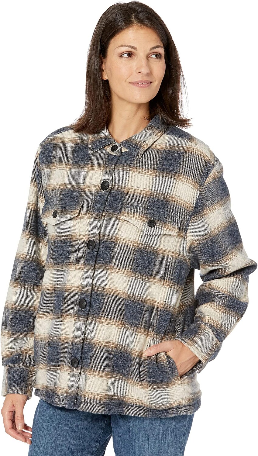 

Куртка Dylan by True Grit Masan Jacket w/ Shearling Lining & Pockets, коричневый