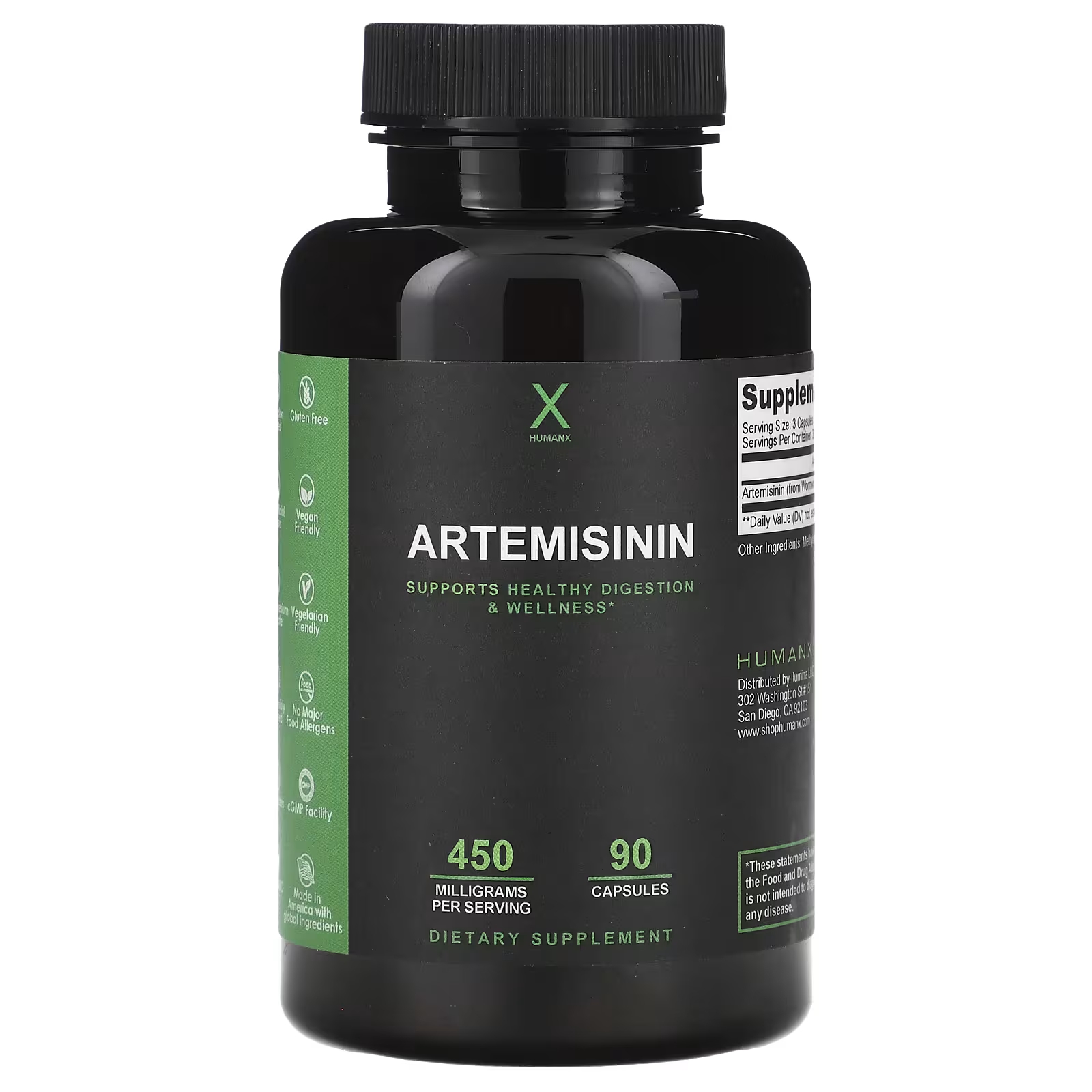 Humanx Артемизинин 450 мг 90 капсул (150 мг на капсулу)