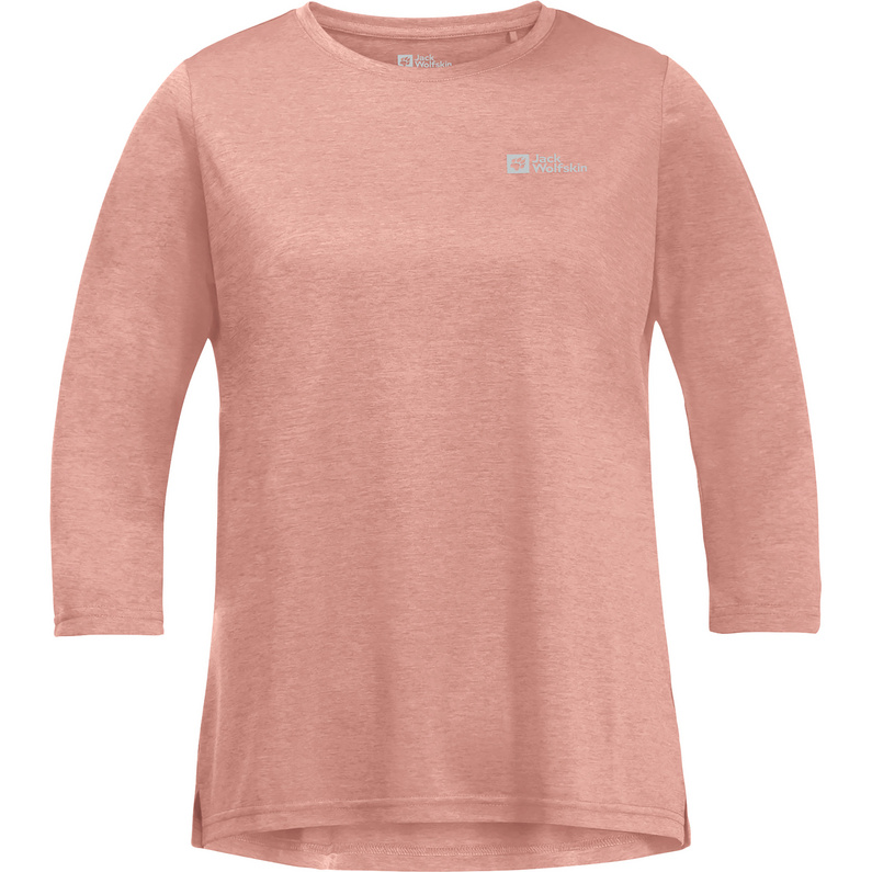 Женская футболка Crosstrail с длинным рукавом 3/4 Jack Wolfskin, розовый рубашка с длинным рукавом coast 3 4 tcoast 3 4 jack wolfskin цвет citadel